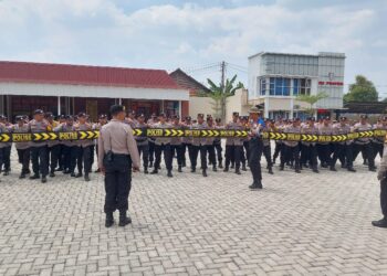 Pesta Demokrasi, Kasat Samapta Polresta Pati Gelar Kesiapan Pengamanan Pemilu