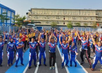 Olah Raga Bersama, Satlantas Polresta Pati Gandeng Istansi Terkait