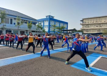 Kompak Jalan Santai dan Senam Bersama, Kasatlantas Polresta Pati Turun