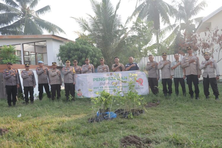 HUT Humas Polri ke 72, Wakapolres Banjar Gelar Penanaman Pohon