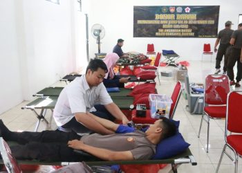 Sinergitas TNI – Polri Lakukan Kegiatan Donor Darah