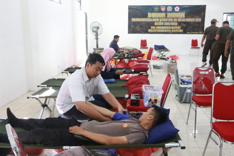 Sinergitas TNI – Polri Lakukan Kegiatan Donor Darah