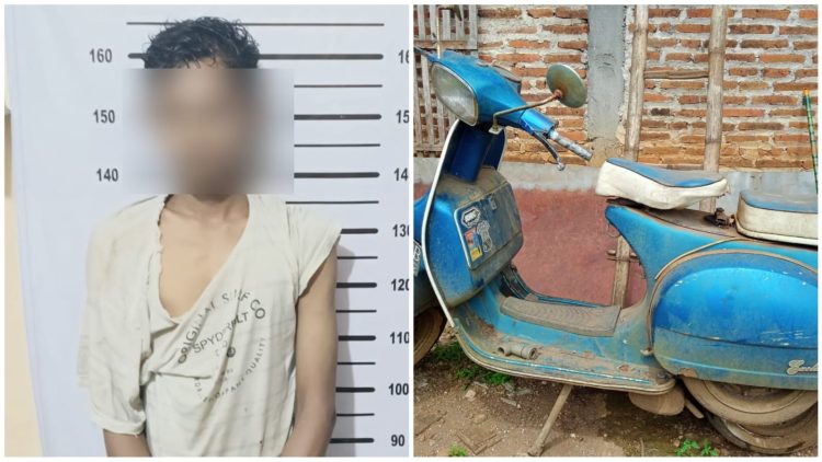 Kendaraan Vespa Raib di Ambil Maling, Polisi Bekuk DA