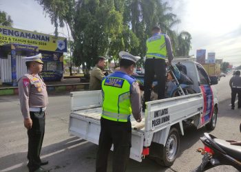 Ratusan BB Knalpot Brong di Amankan Polisi