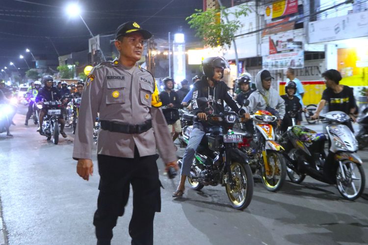 Brantas Knalpot Brong di Tegal Kota, Polisi Sita140 Sepeda Motor