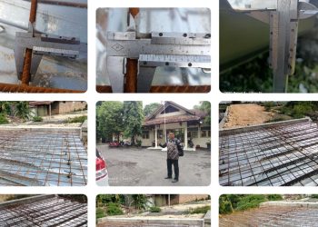 Diduga Tidak Sesuai RAB, Ketua BPD dan Masyarakat Pertanyakan Kualitas Pembangunan Jembatan