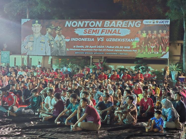 Nobar Bersama Masyarakat, Polresta Pati Full Penonton
