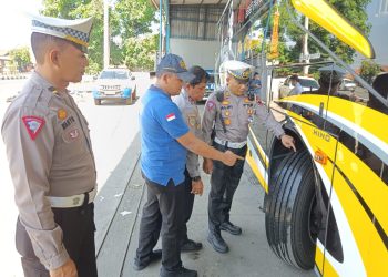 Bus Antar Kota di Cek, Iptu Noor Alifi Ingatkan Terkait Keselamatan