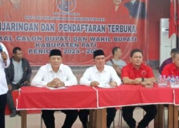 Partai PDI Perjuangan Terima Pendaftaran Wahyu – Suharyono Maju Calon Bupati dan Wakil Bupati Pati