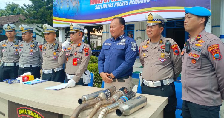 Sita 120 Knalpot Brong, Kini Polres Rembang Gencarkan Penindakan