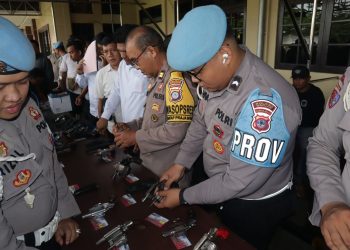 Pemeriksaan Senpi Berkala, Polres Banjar Tingkatkan Profesionalisme Anggota