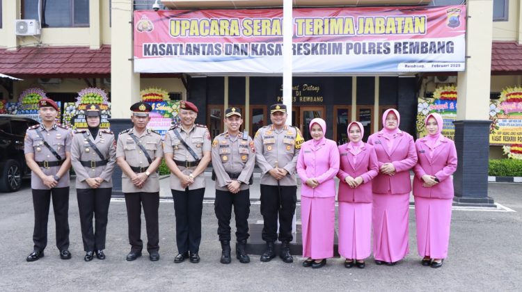 Kapolres Rembang Pimpin Sertijab Kasat Reskrim dan Kasat Lantas