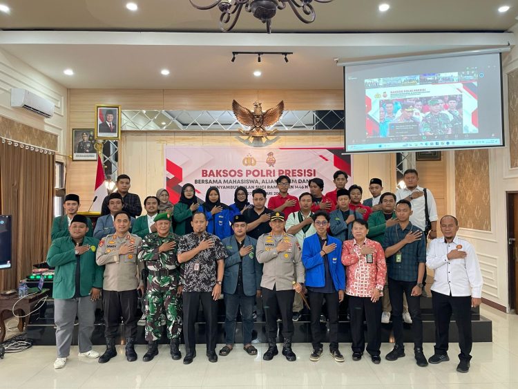 Sambut Ramadan, Polresta Pati dan Mahasiswa Gelar Bakti Sosil