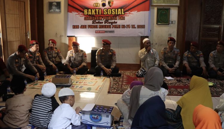 HUT ke-78, Sat Reskrim Polresta Pati Berbagi ke Pondok Pesantren Sirojul Qur’an