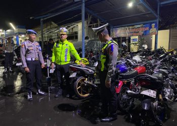 Operasi Malam di Pati Kota, Satlantas Jaring 117 Motor Berknalpot Brong