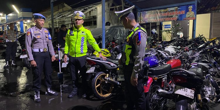 Operasi Malam di Pati Kota, Satlantas Jaring 117 Motor Berknalpot Brong